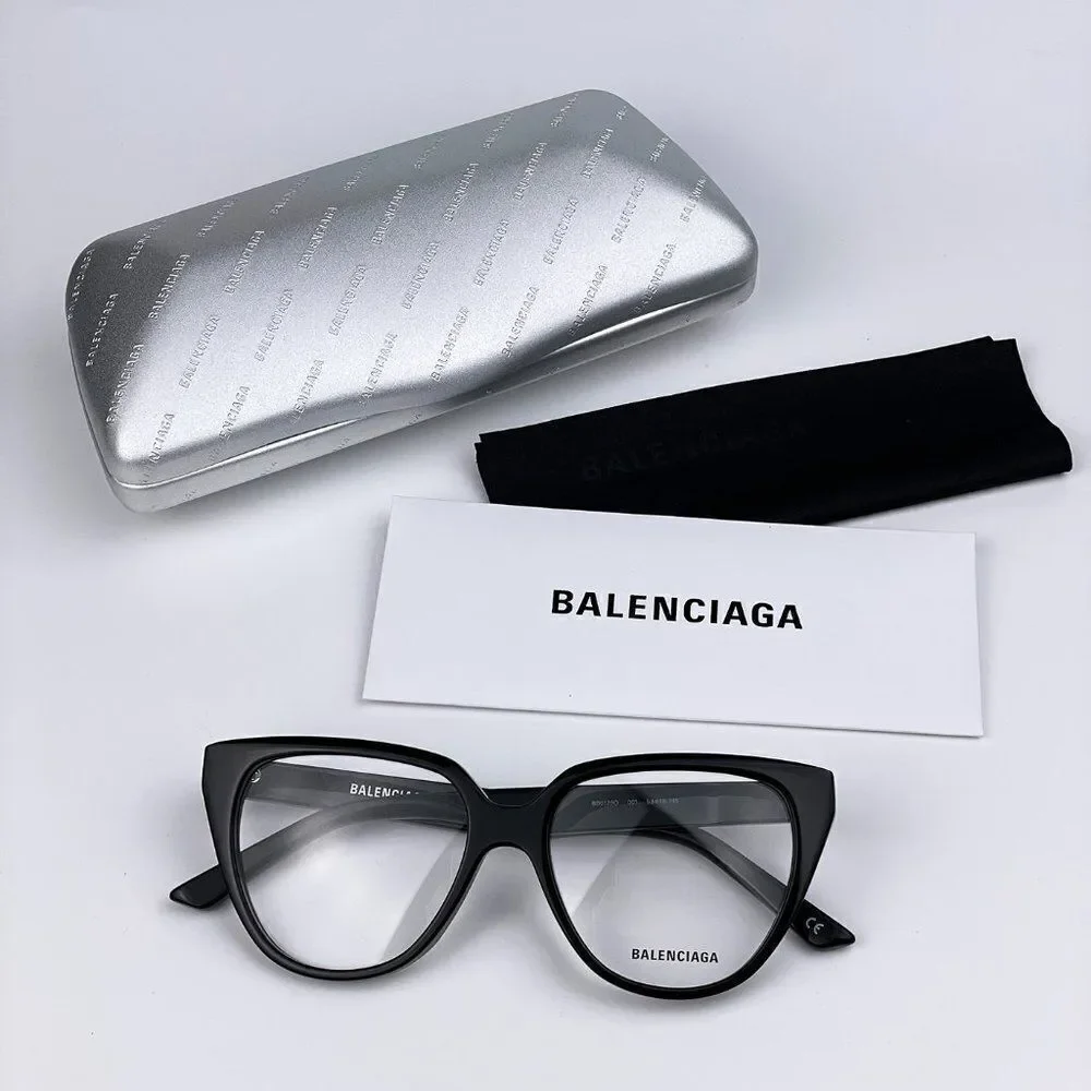 SALE! NEW Balenciaga Everyday BB0129O 001  Black Butterfly Women Eyeglasses